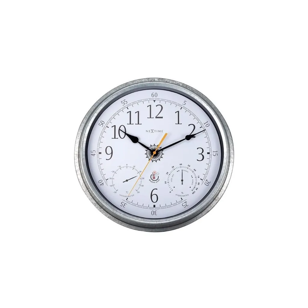 Horloge Murale Design Tulip Argent 40,5cm pour Décoration d'Intérieur