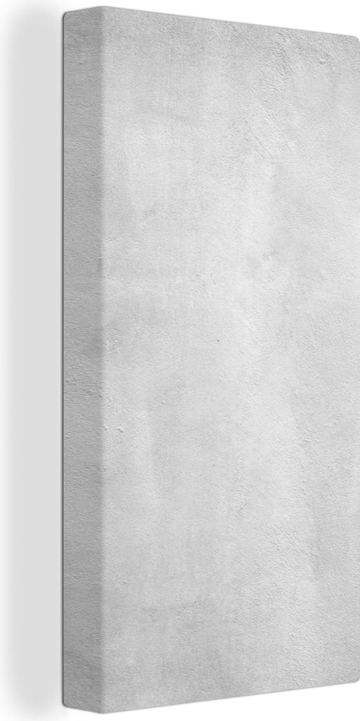MuchoWow - Leinwandbilder - Beton - Grau - Zement - Industriell - Strukturiert, Wandbild, Wanddeko Bilder Wohnzimmer, 20x40 cm