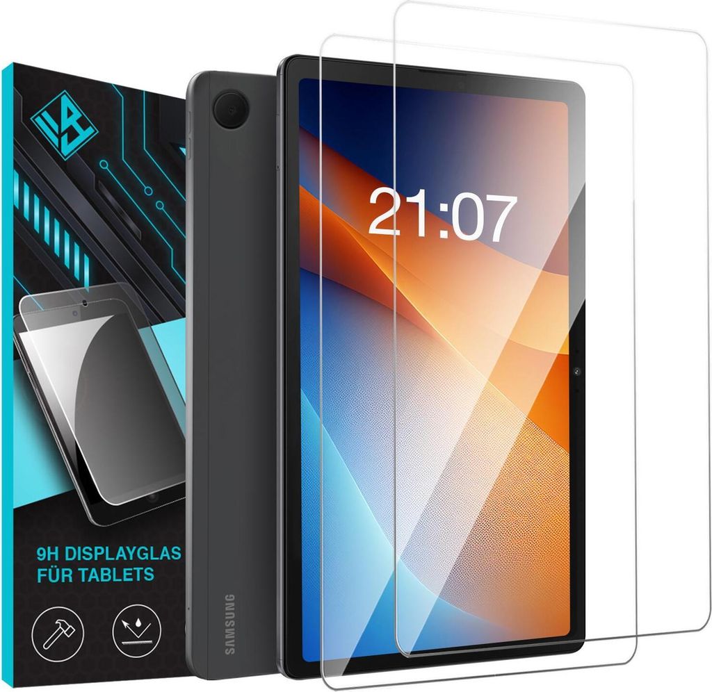 2x 9H Tablet Schutzglas für Samsung Galaxy Tab A8 10.5 Zoll Displayglas Displayschutz
