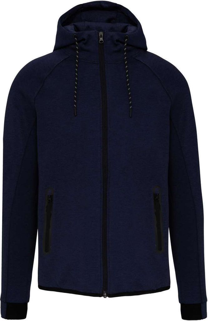 Proact Herren Sweatjacke Sweatshirt Kapuzenpullover Pullover Hoodie, Größe:XL, Farbe:French Navy Heather