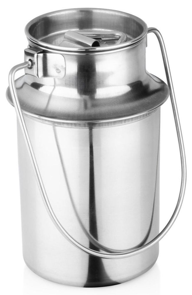 Vilde | Milchkanne Edelstahl 1L - Transportkanne mit Deckel Produktbild 
