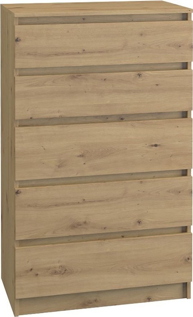Komoda Malwa M5 z 5 szufladami w kolorze artisan Zdjęcie produktu 