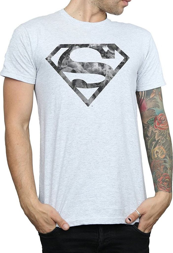 Superman - T-Shirt Logo für Herren BI770 (XL) (Grau)