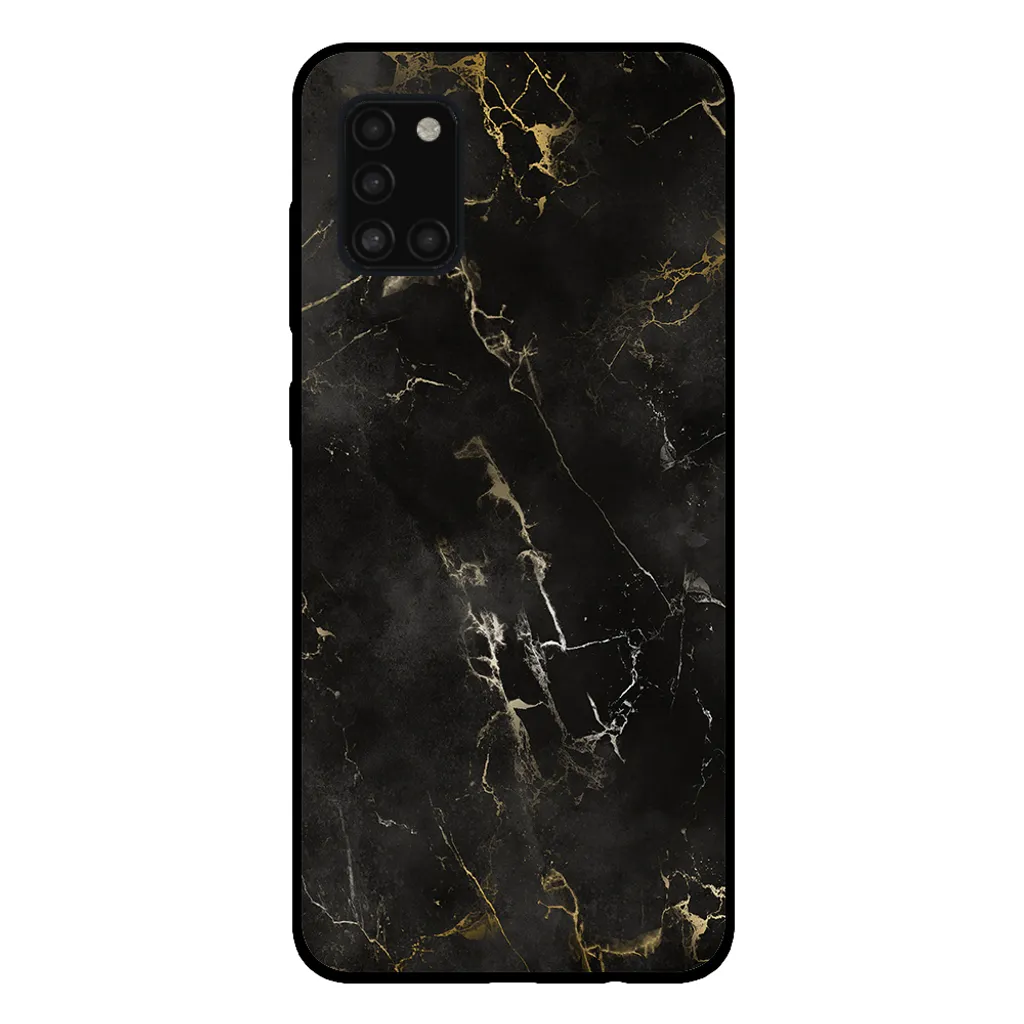 Custodia Samsung Galaxy A31 Marmo Nero - Cover TPU Design Elegante