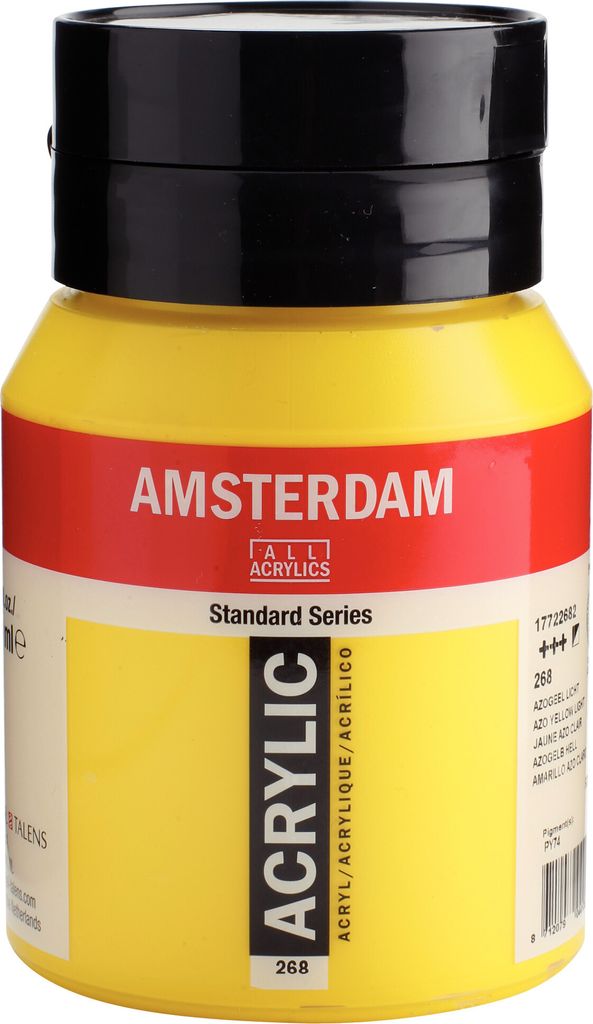 Amsterdam Standard Series Acrylfarbe Flasche 500 ml Azogelb Hell 268