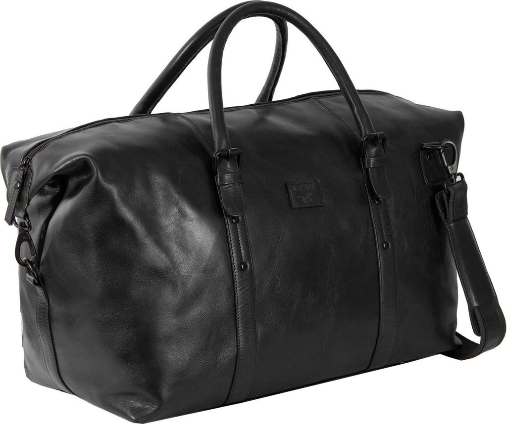 MUSTANG Leder Reisetasche Natal Manchester Travelbag Black schwarz