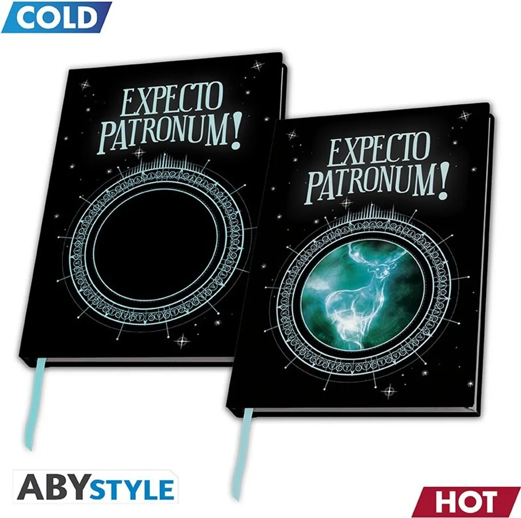 Cahier de Notes Harry Potter à Effet Thermique Patronus Format A5