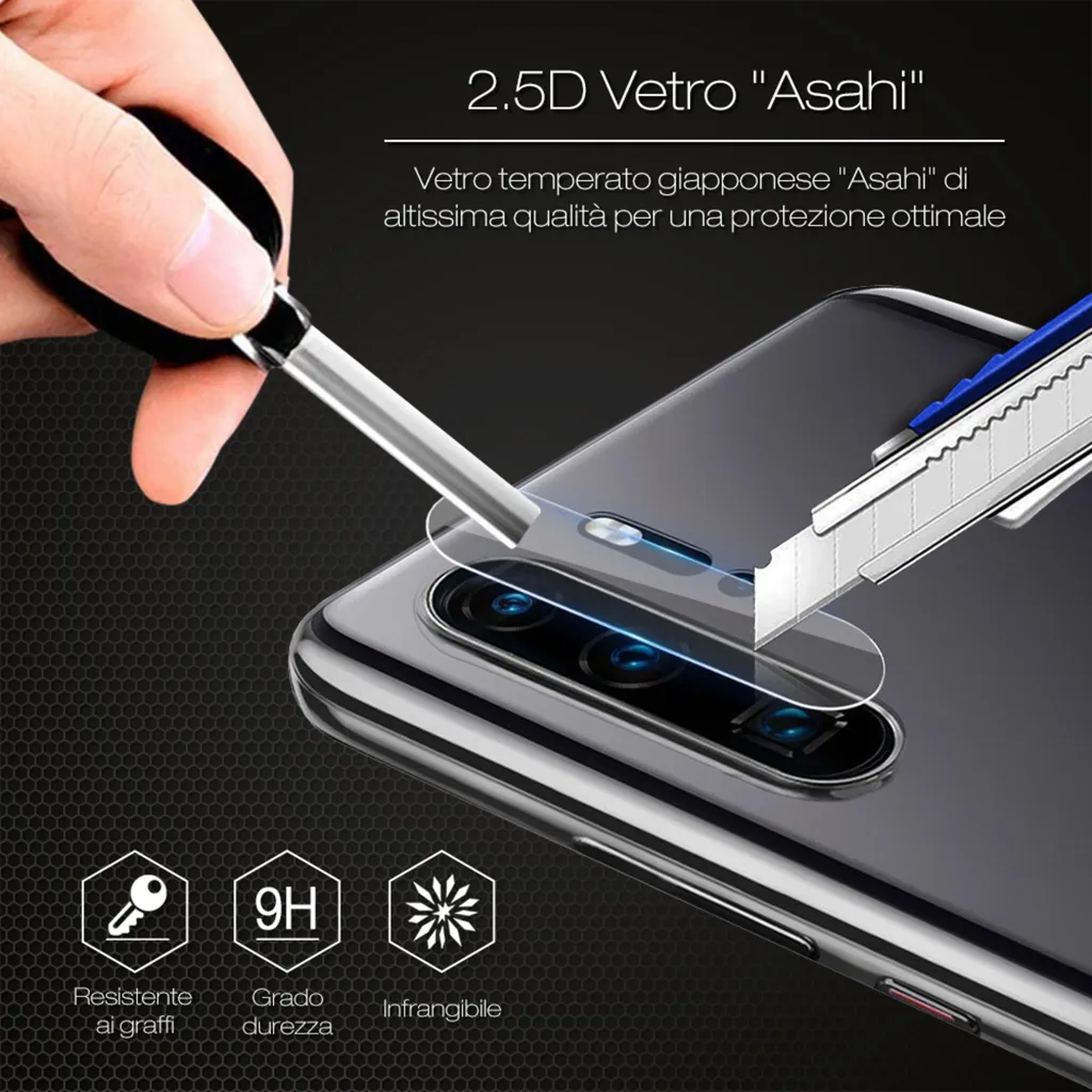 Per Huawei P30 Set 2 Lenti Di Ricambio Per Fotocamera Posteriore Huawei P30 - Vetro Originale, Con Adesivo E Kit Strumenti Di Montaggio Kit Riparazione Lente Fotocamera