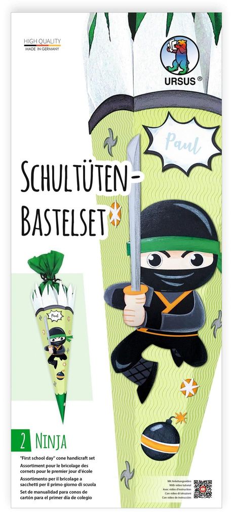 URSUS Schultüten-Bastelset "Ninja" Produktbild 