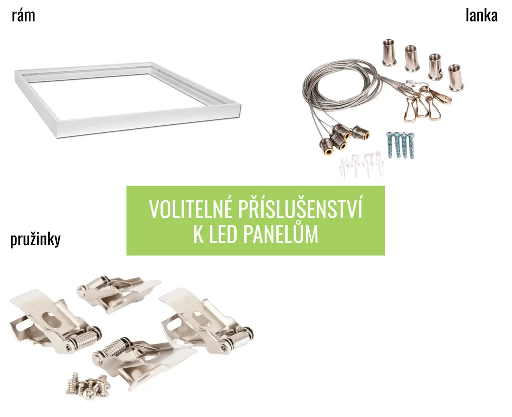Panneau LED 40W CCT réglable 600x600 - Éclairage modulable cadre blanc