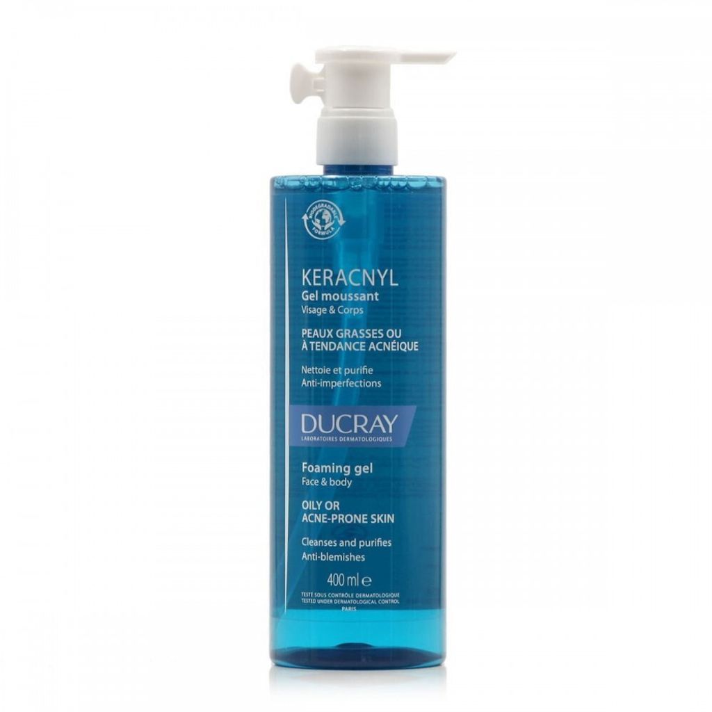 Ducray Keracnyl gel schiumogeno per viso e corpo, 400 ml Immagine del prodotto 