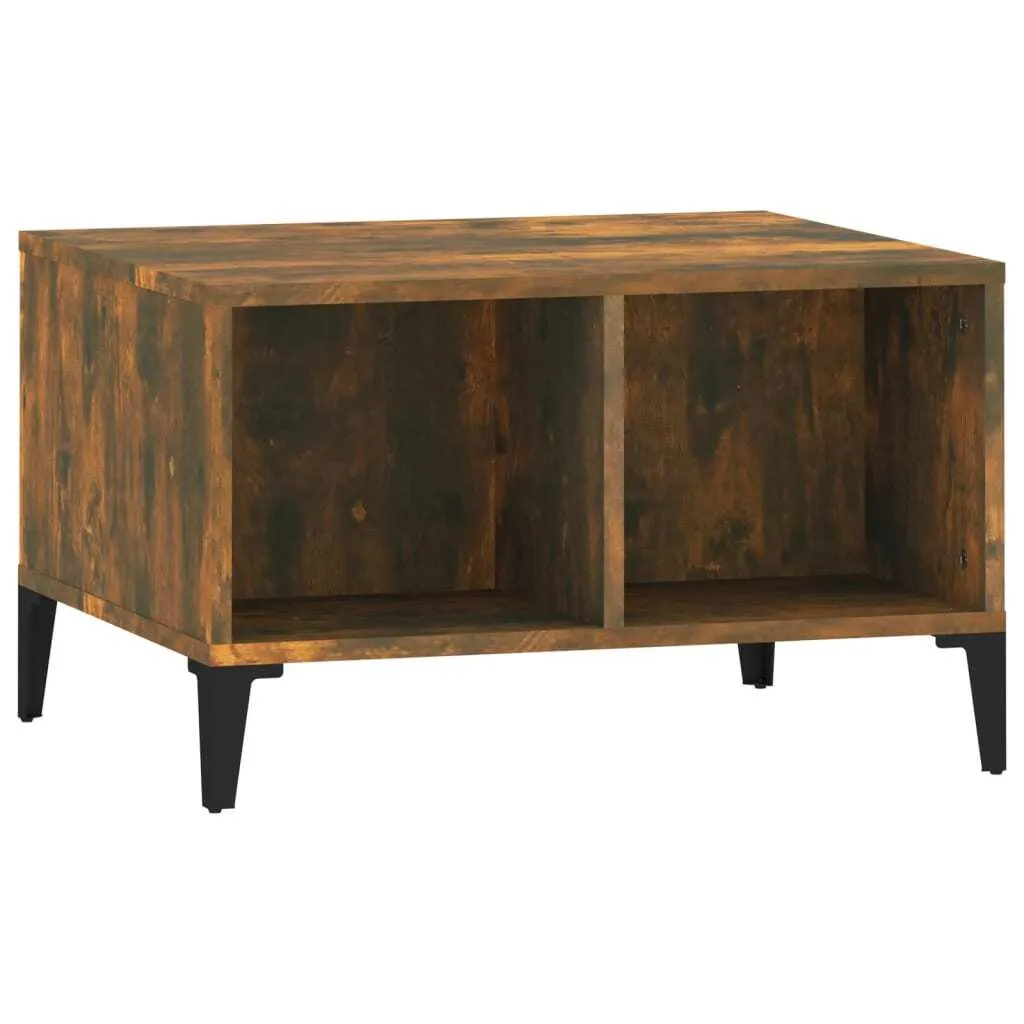 Tavolino in rovere fumé 60x50x36,5 cm materiale a base di legno