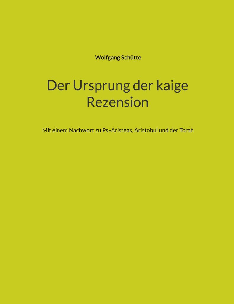 Der Ursprung der kaige Rezension