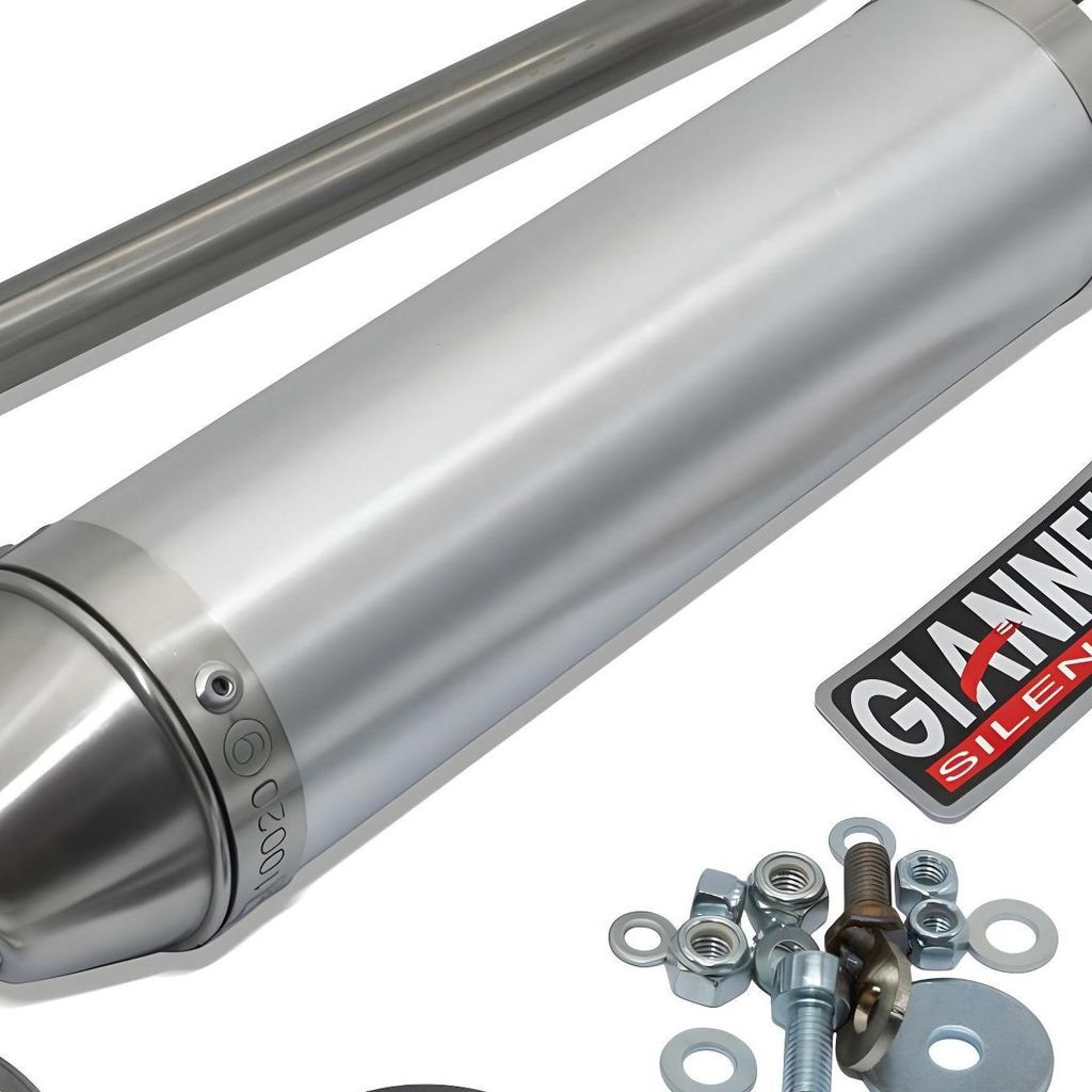 Giannelli Endschalldämpfer Enduro mit Zulassung, Aluminium kompatibel mit Generic Trigger 50, Trigger SM 50 / KSR Moto TR 50 SM