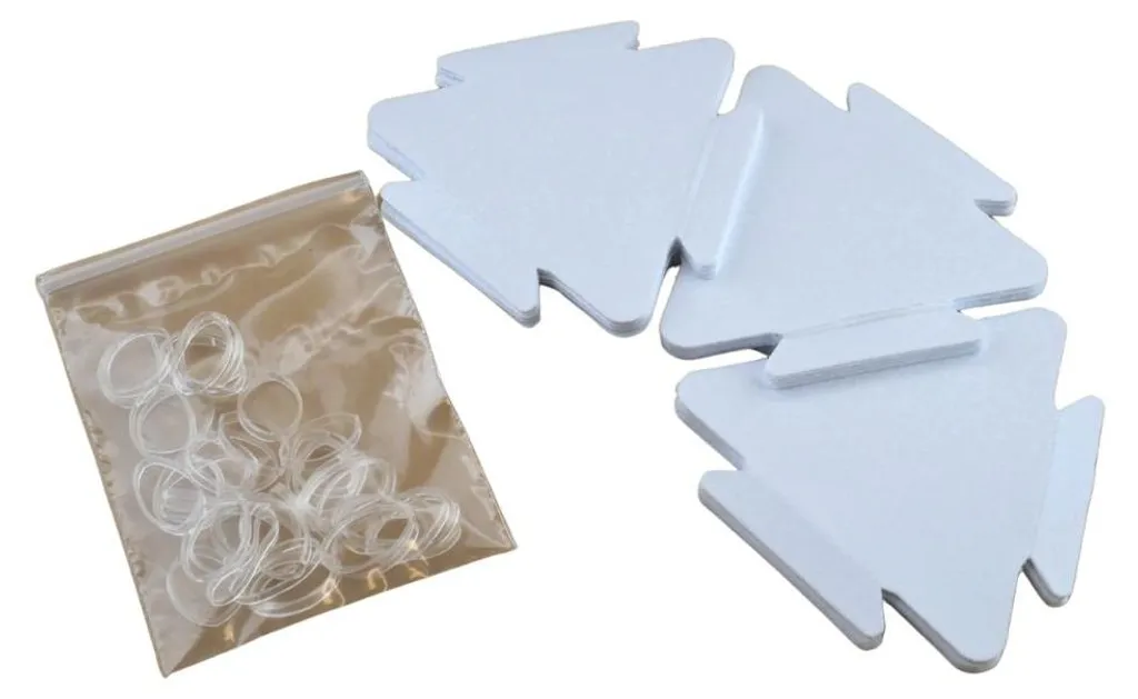 Cache-Lampe Créatif Sheedz Géométrique Blanc en Kit de 24 Éléments