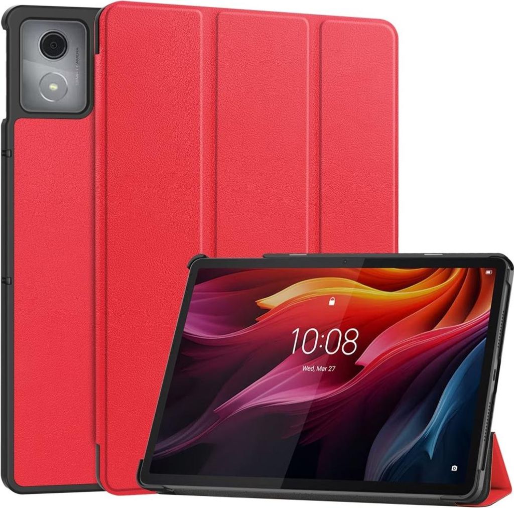 Lenovo Tab K11 Plus Hülle - Coverup Tri-Fold Ständer Klapphülle mit Schlaf/Wach-Funktion - Rot