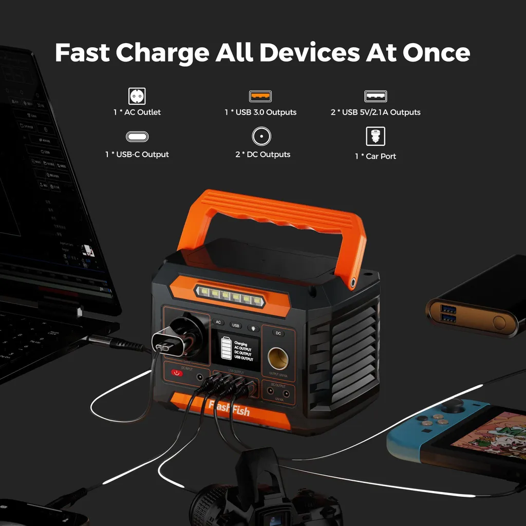 Flashfish P66A Station d'alimentation portable 288Wh haute capacité - 3