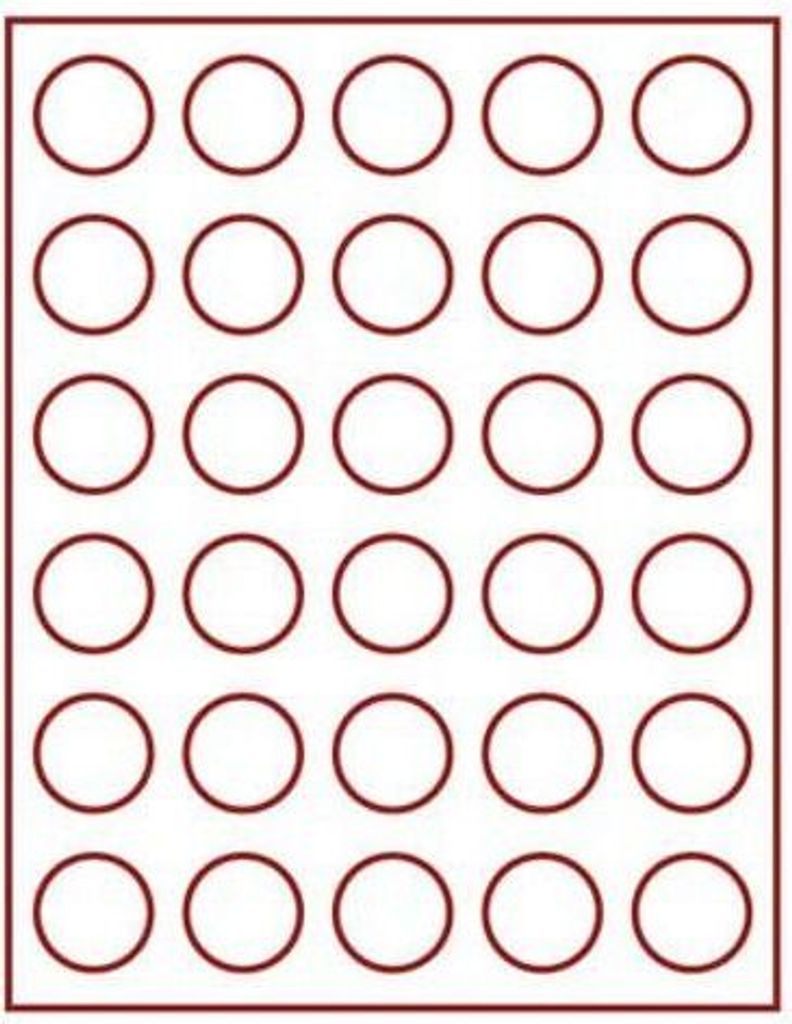 Lindner 2161E Velourseinlage rot 2161E (Ø 37 mm)