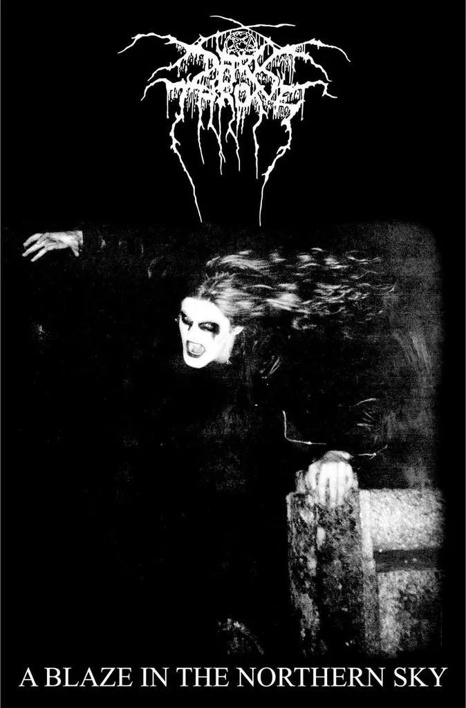 Poster Tissu Darkthrone A Blaze In The Northern Sky RO2800 Noir Blanc