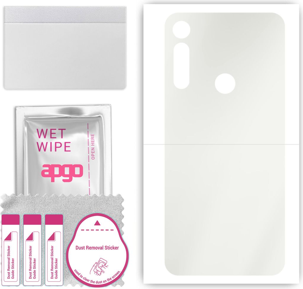 apgo Rückseite Schutzfolie, Matt, kompatibel mit Motorola Moto G Fast, Hinten Hydrogel-Displayschutzfolie mit Positionierhilfe, kratzfest, einfach...