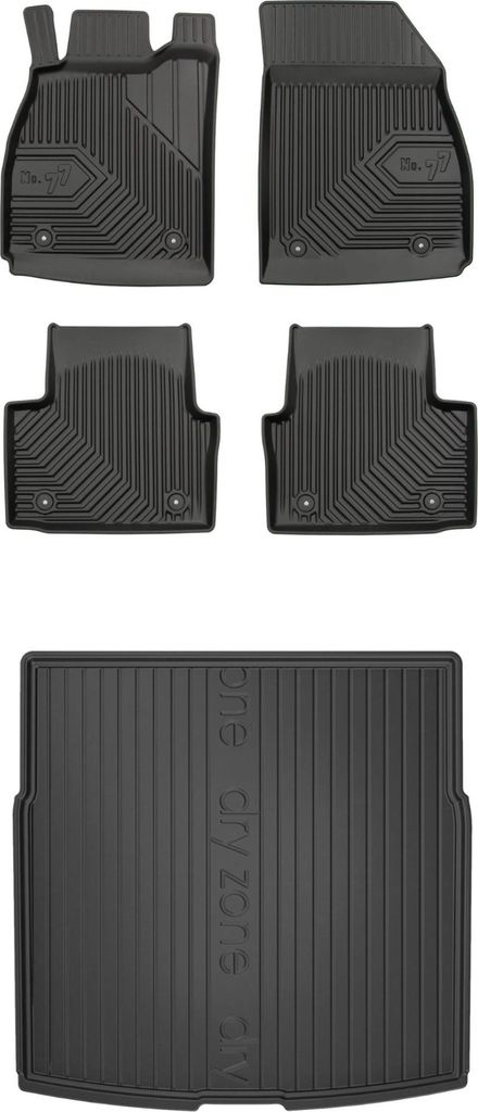 FROGUM Gummimatten Auto Fußmatten + Kofferraummatte für Opel Insignia A 2008-2017