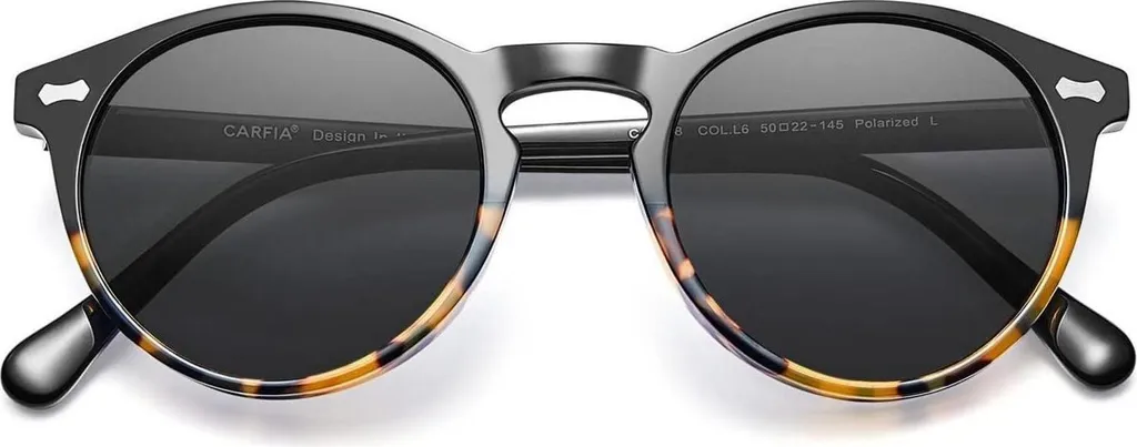 Carfia Polarizzati Uomo - Occhiali da Sole in Acetato per Outdoor - 6