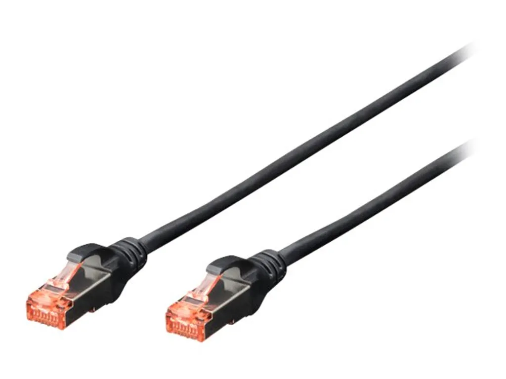 10x DIGITUS Cavo Patch CAT 6 S/FTP 3m Nero - AWG 27/7 Rame Puro
