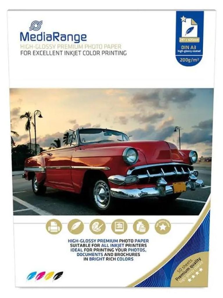 MediaRange MRINK109, Hoch-Glanz, 200 g/m², Tintenstrahl, Produktbild 