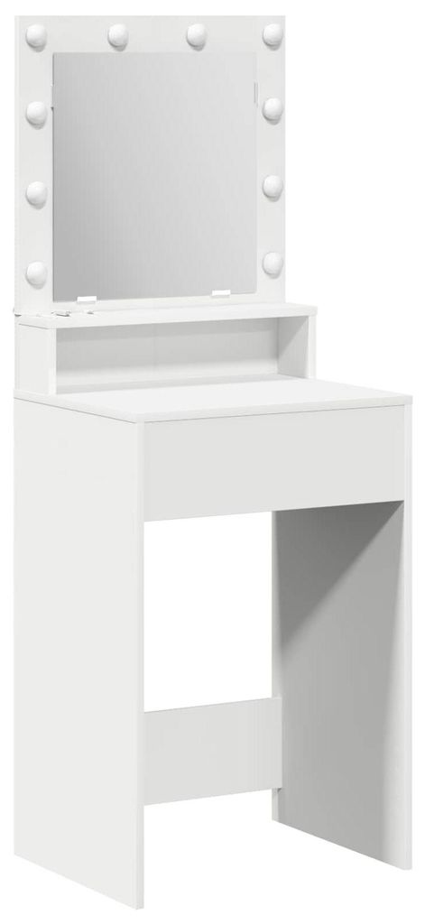 vidaXL Toaletka z półką biała 50 x 41 x 135 cm materiał Zdjęcie produktu 