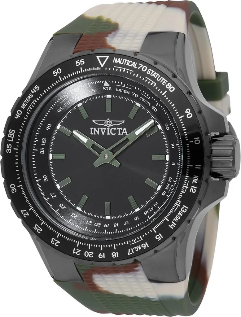 Invicta Aviator 49666 Orologio Uomo Quarzo 50mm - Acciaio Nero