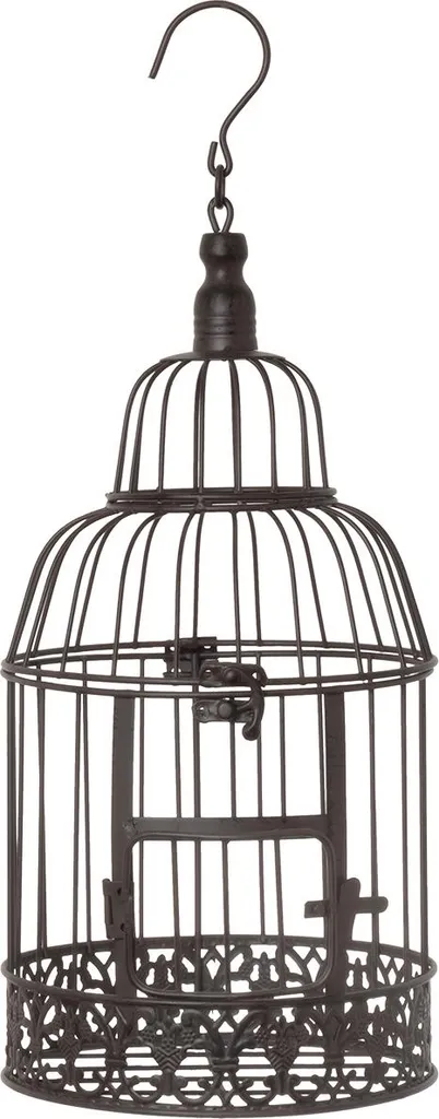 Cage à Plantes et Fleurs Décorative Brune - Set de 2 pour Suspension