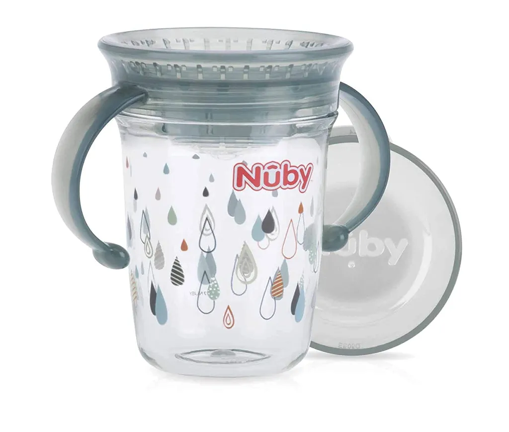 Tasse d'Apprentissage 360 Nûby pour Boire Seul sans Renverser 240ml 6M