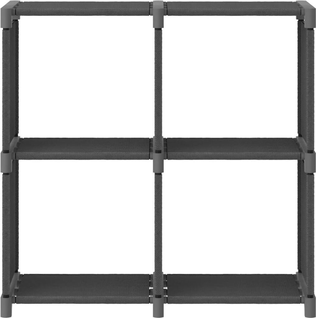vidaXL Würfel-Regal 4 Fächer Grau 69x30x72,5 cm Stoff