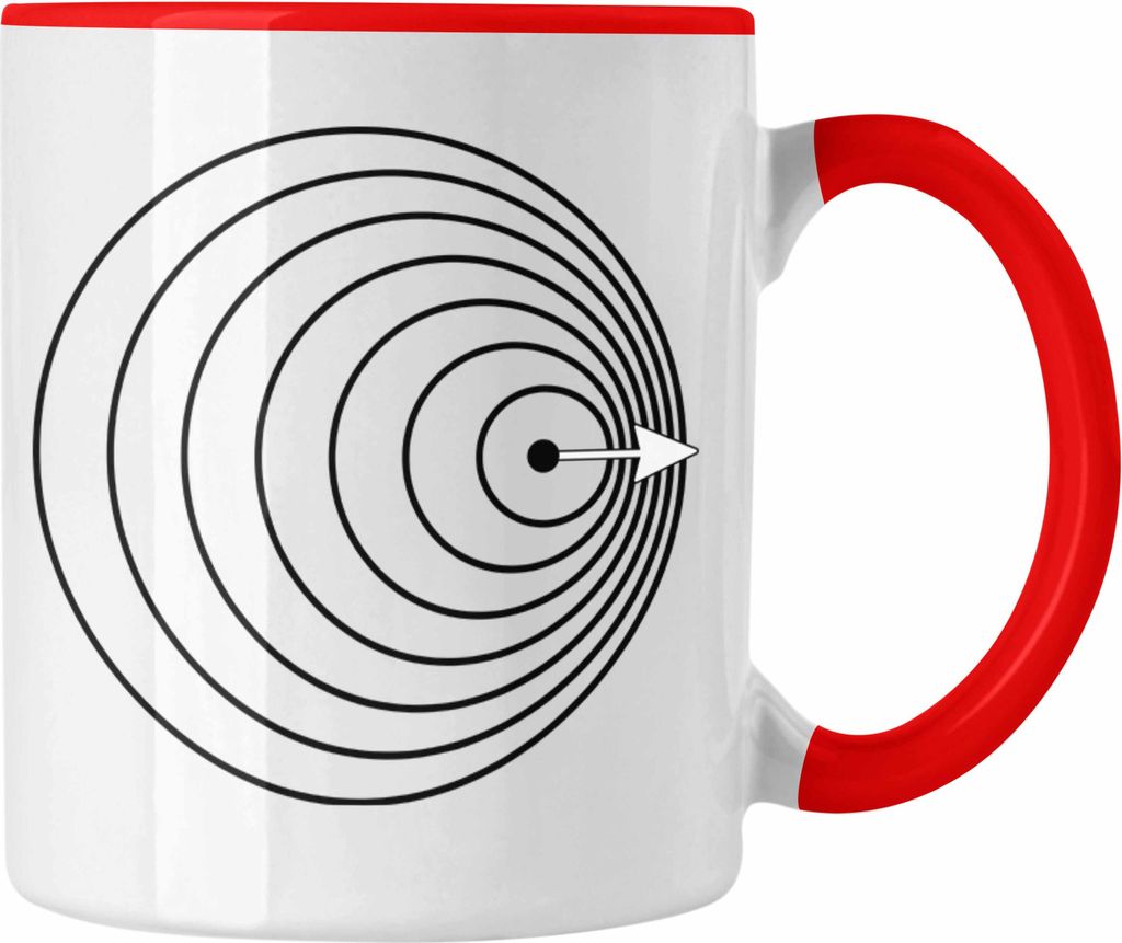Trendation - Tasse Mathe Doppler Effekt Tasse Humor Physik Nerds Phsyiker Geschenkidee (Rot)