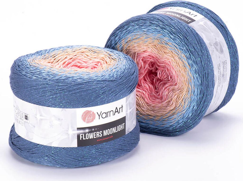 Garn YarnArt Flowers Moonlight Opal - Ombre Effekt, Produktbild 