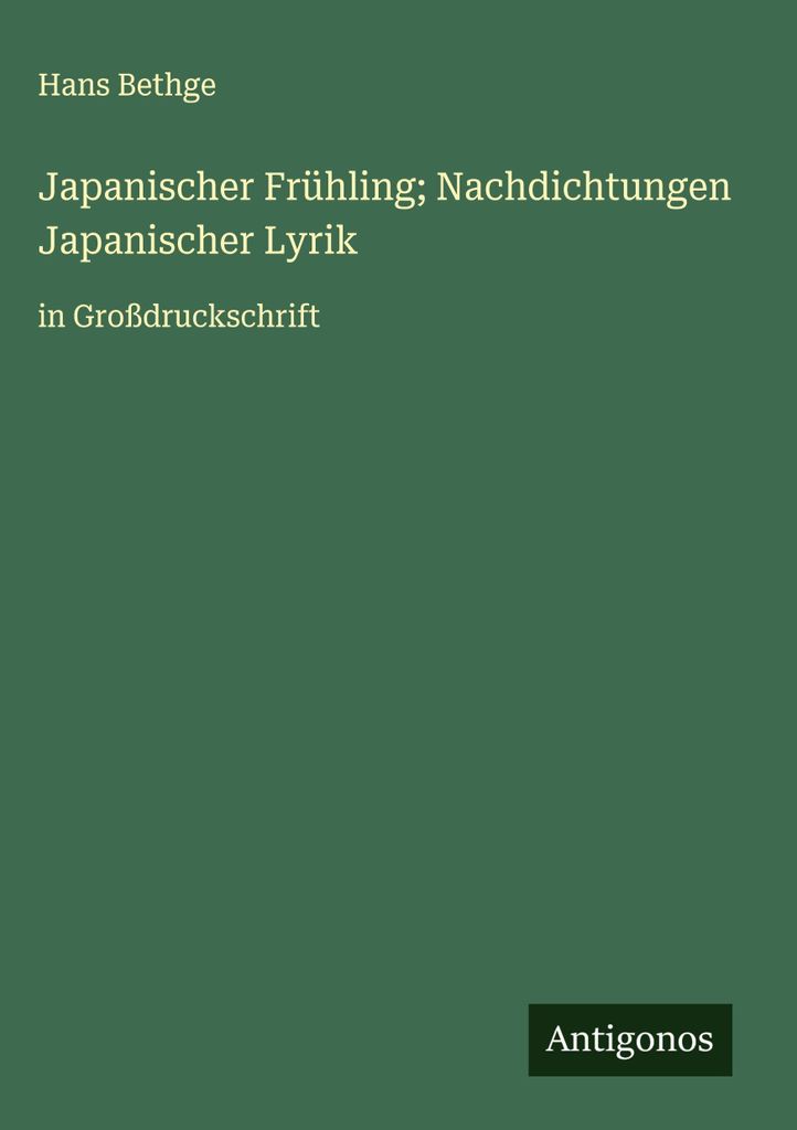 Japanischer Frühling Nachdichtungen Japanischer Lyrik