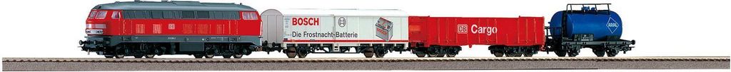 Piko 57154 Start-Set DB Cargo BR 218 + Güterwgn. Bettung V Produktbild 