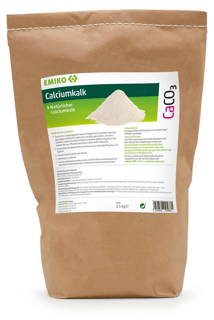 EMIKO Calciumkalk 2,5 kg Kohlensaurer Kalk 95% CaCO3  Produktbild 