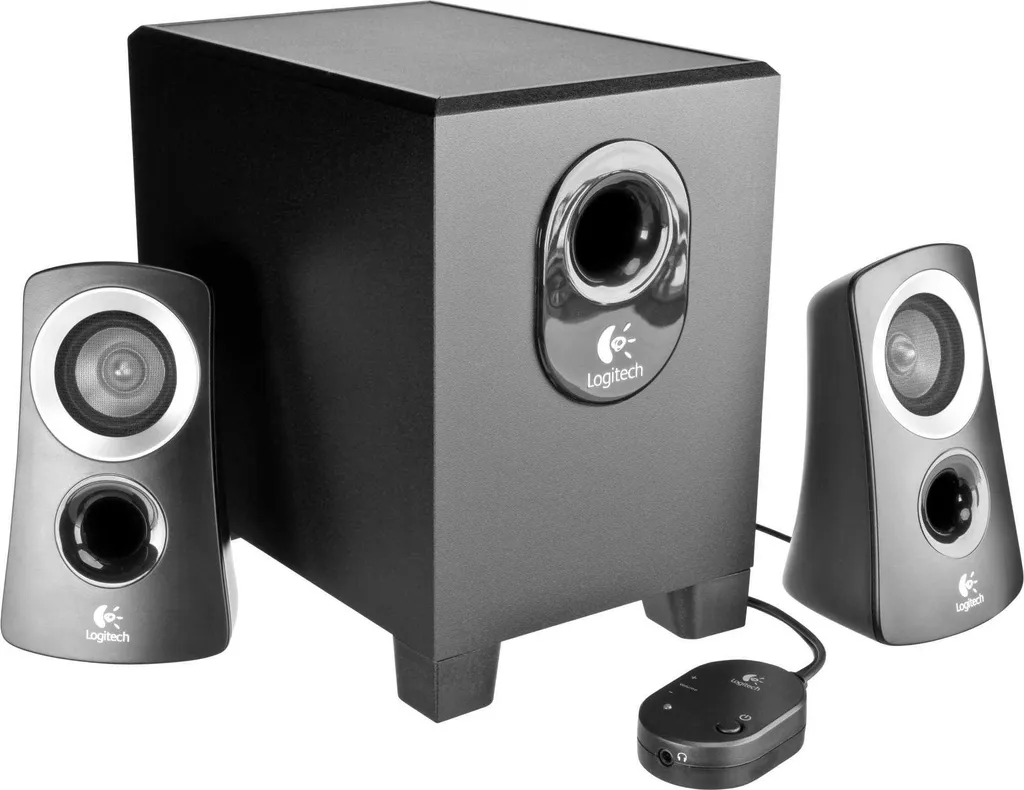 Enceintes PC 2.1 Logitech Z313 Son Multimédia avec Commande Filaire Noir - 26