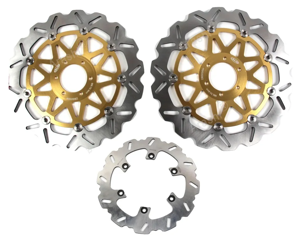 Disques de frein dorés CNC flottants - Solution contre les vibrations frein