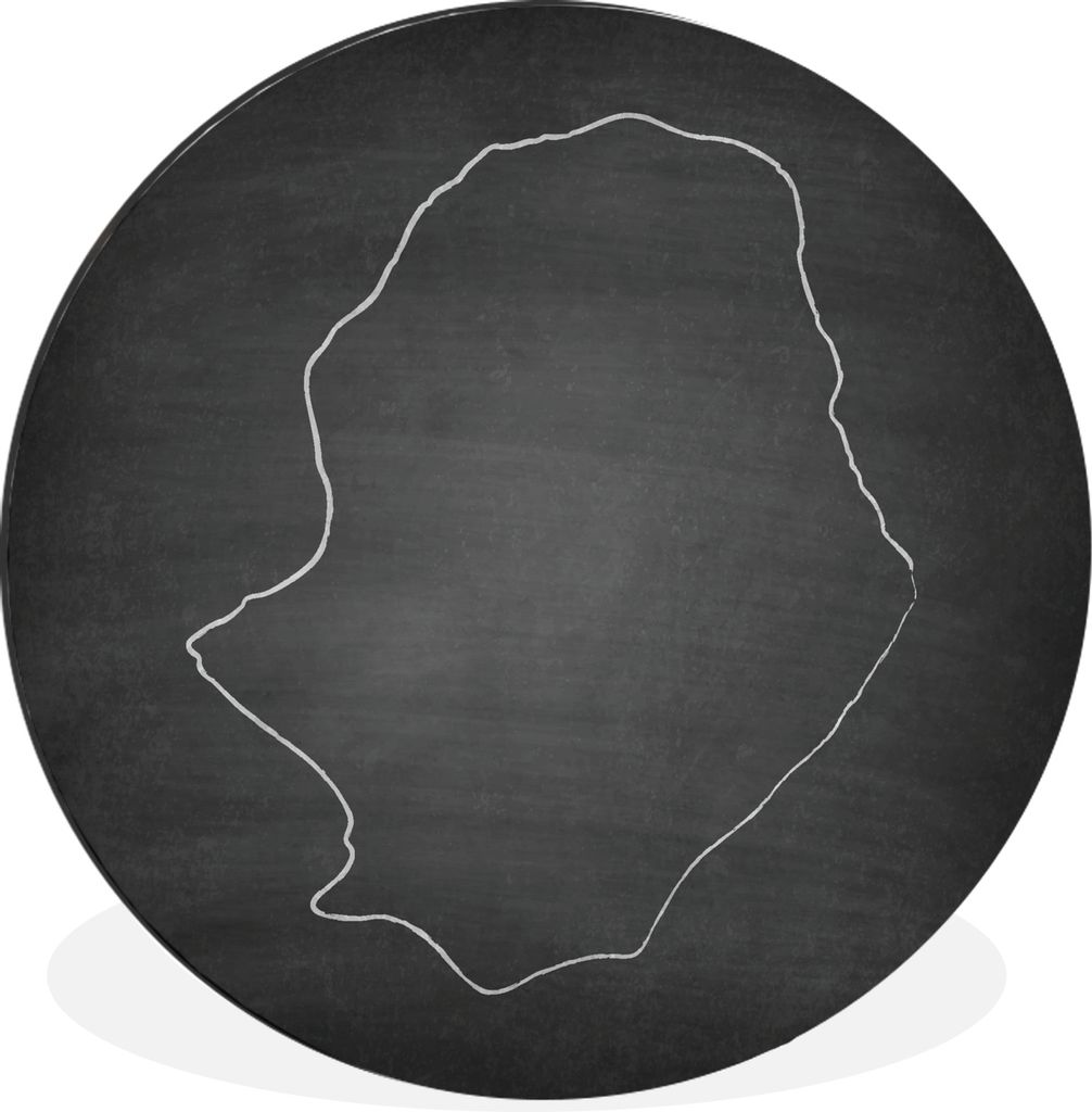 MuchoWow - Mauerkreis - Wandbilder - Runde Bild - Bild aus Aluminium - Schlafzimmer - Wohnzimmerdekoration - Wand Dekoration