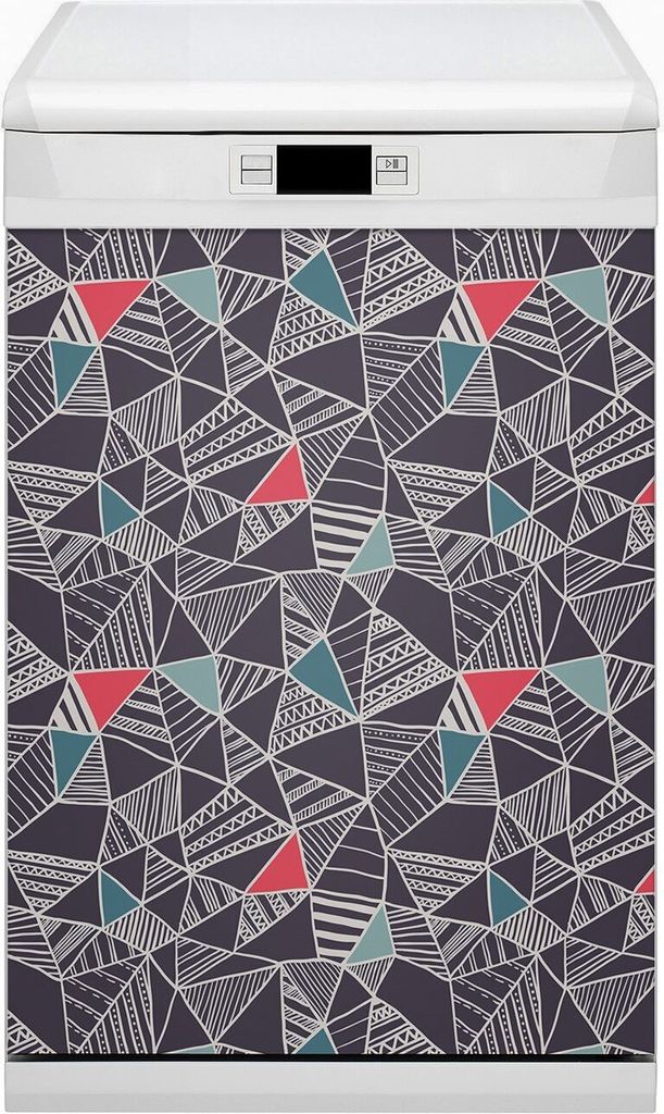 Küche Magnet für Spülmaschine Abwaschbar 45x80 cm Geschirrspüle - Muster Doodle