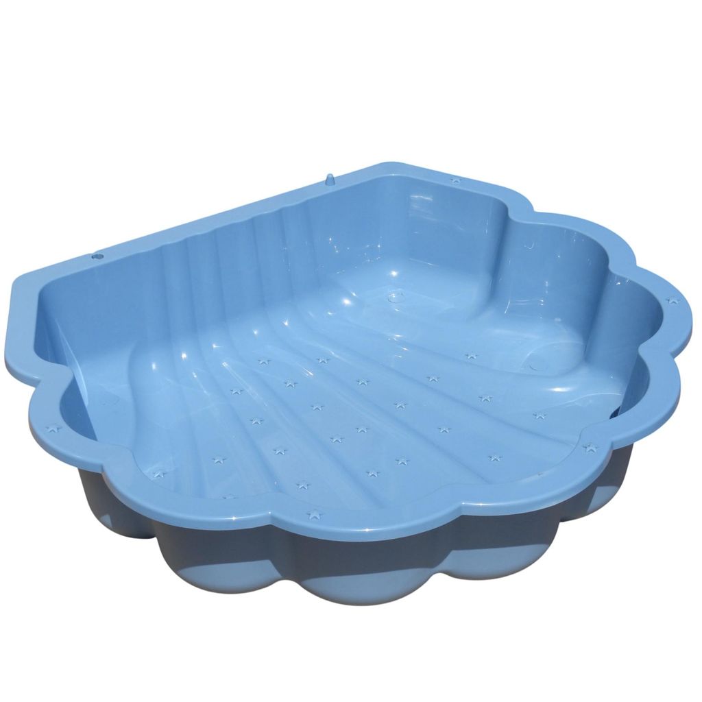 Sand- & Wassermuschel Pastell Blau mit Sternen, 1-teilig, Produktbild 
