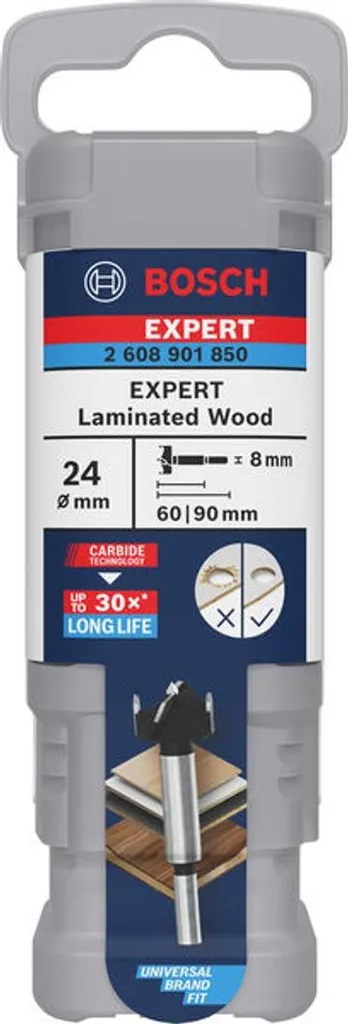 Migliore Punta per Cerniere Laminato 24mm - Serie Bosch EXPERT