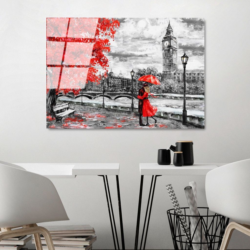 Wallity, UV-213 70 x 100, Dekorative Malerei aus gehärtetem Glas, 100 % gehärtetes Glas, Mehrfarbig, 70 x 100 cm