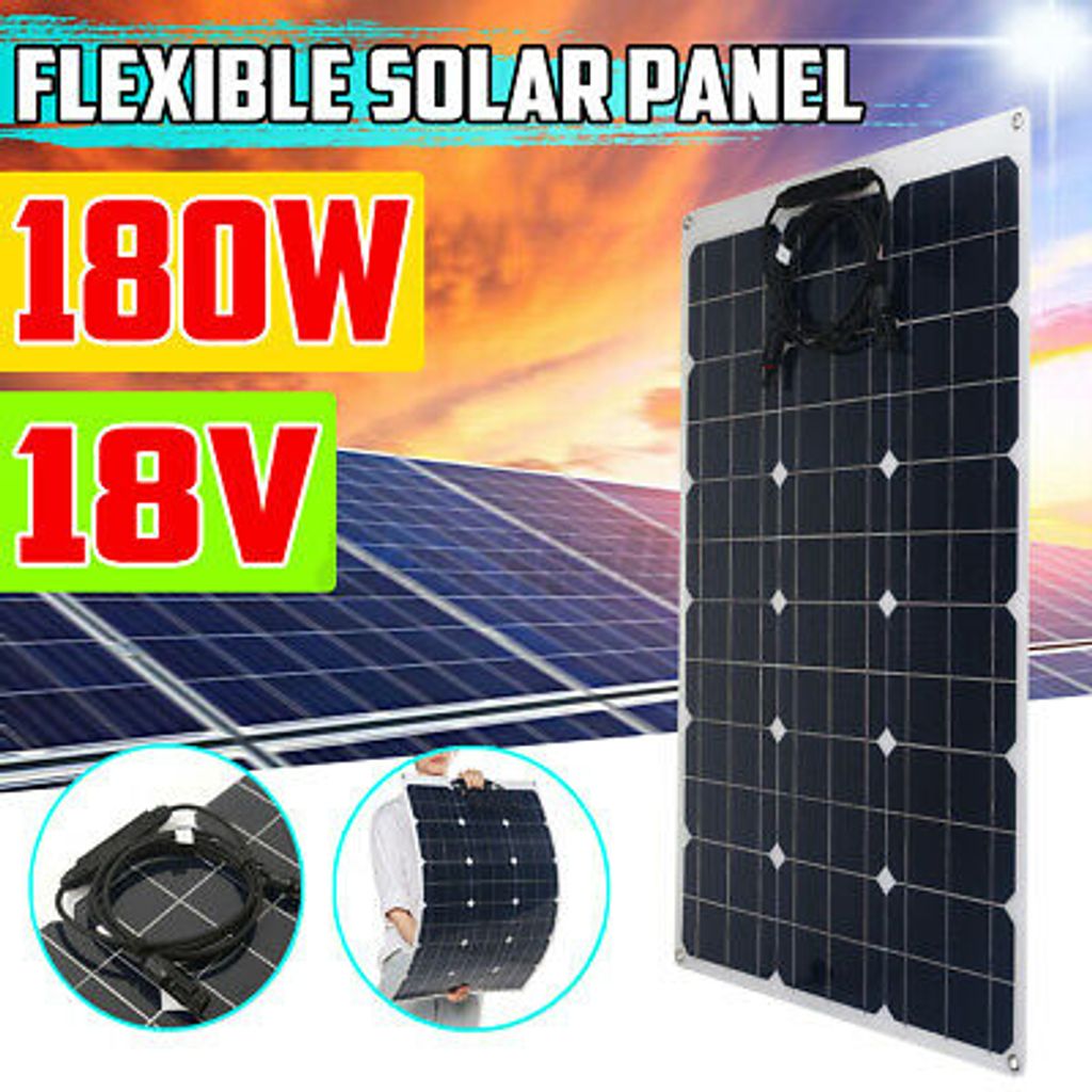 18V 120W Flexible USB Solarpanel Solarmodul Solarzelle für Camping Auto Boot 
