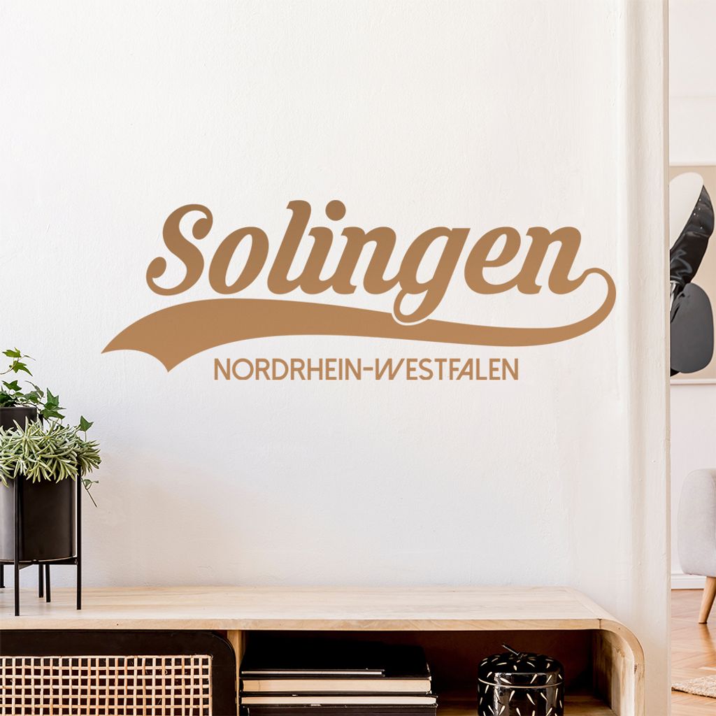 Solingen Nordrhein-Westfalen Wandtattoo Wandaufkleber Wall Sticker - Dekoration, Küche, Wohnzimmer, Schlafzimmer, Badezimmer
