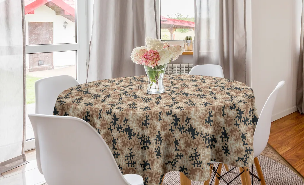 Tovaglia Circolare Mimetica Soft Desert 150cm - ABAKUHAUS Design Cucina