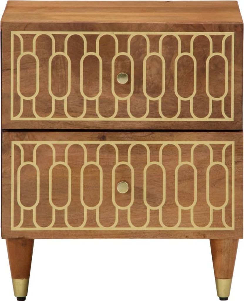 vidaXL Nachttische 2 Stk. 40x33x46 cm Massivholz Mango