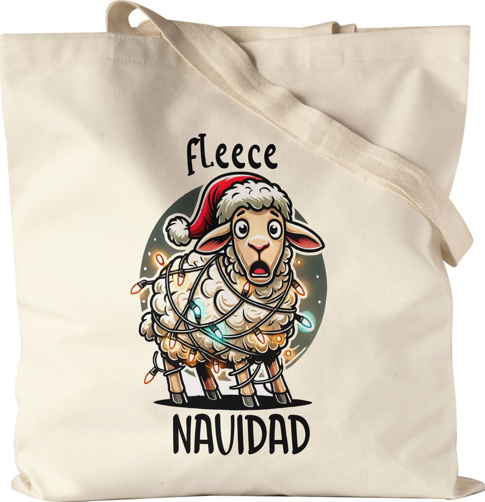 Lustiges Schaf Weihnachten Jutebeutel Fleece Navidad Feliz Navidad Xmas
